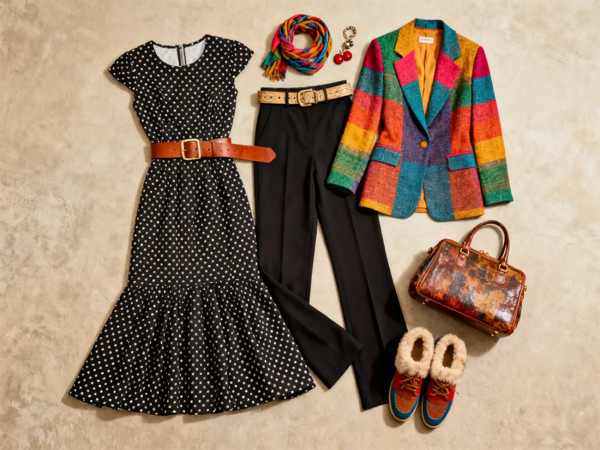 Elementy garderoby do stworzenia stylizacji w stylu PRL