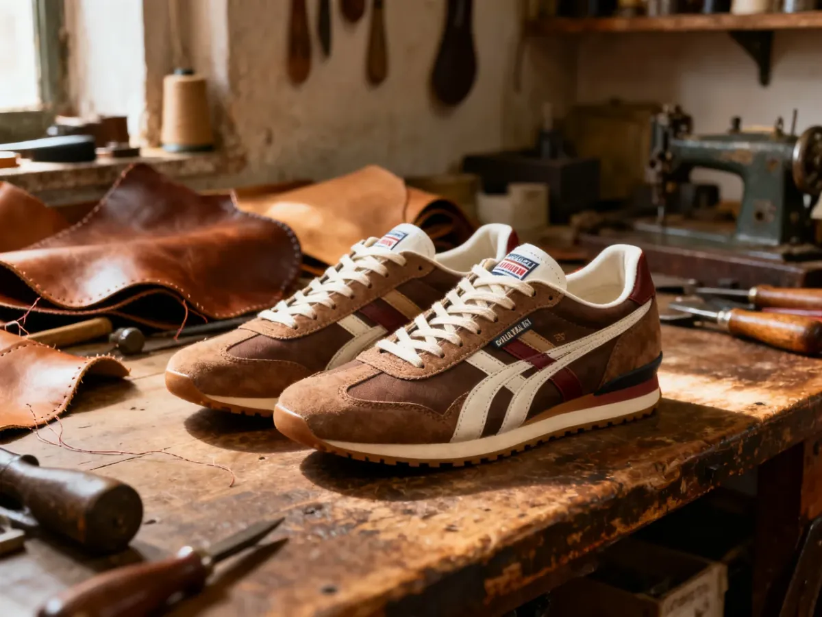 Retro sportowe obuwie Diadora w tradycyjnym włoskim warsztacie szewskim