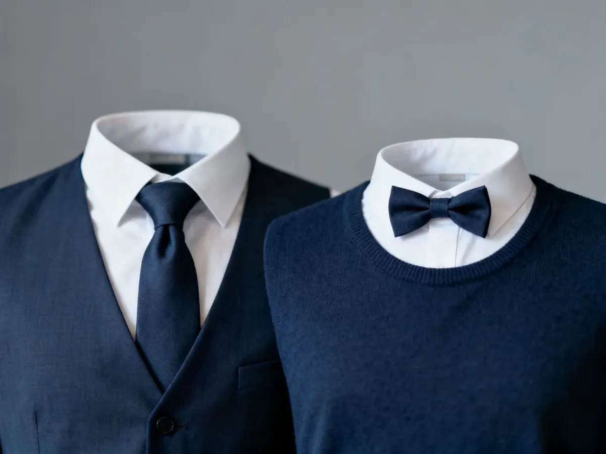 Zbliżenie na eleganckie kamizelki z dekoltem V i zaokrąglonym wycięciem